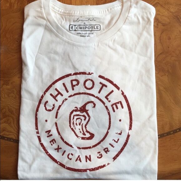 CHIPOTLE WHITE T Shirt! - Picture 1 of 2